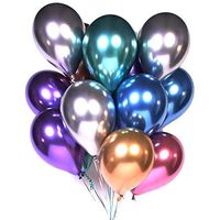 Pukavt Party Balloons 12inch 50pcs Assorted Color Metallic Latex Balloons Birthday Helium Balloons