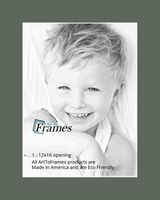 12x16 Olive / Forest Green Custom Mat for Picture Frame with 8x12 opening size (Mat Only, Frame NOT Included)