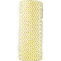 Kitchen Paper Towels Disposable Household Towels Water and Oil Absorbing Tissue Wet/Dry Use Printed Dish Cloth (50 Sheets/1 Roll) (Yellow)
