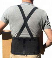 Alpha Medical Industrial Back Support, Lower Back Brace with Attached Suspenders for Lifting, Stabilizing Lumbar Support (X-Large)