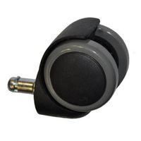 1.94 Inch Floor Protecting Swivel Rubber Chair Caster Wheels Black for Hardwood Floor
