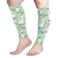 Calf Compression Sleeves 1 Pair Baby Goats On Green Sport Elasticity Calf Compression Socks for Men & Women