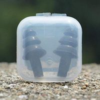 Jenny.Ben 4 Pairs of Spiral Portable Silicone earplugs Anti Noise earplugs for Noise Reduction During Sleep BK