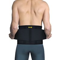 Meditex Adjustable Lumbar Back Brace (M, Black)