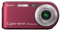 Sony Cybershot DSCP200/R 7.2MP Digital Camera 3x Optical Zoom (Red)
