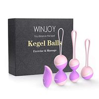 2-in-1 Kegel Ball Kit, WINJOY Kegel Exerciser Weights for Women Bladder Control & Pelvic Floor Exercise, Ben Wa Ball for Tightening with Remote & 10 Vibrations Doctor Recommended