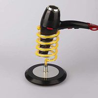 LIUCS Table Hairdryer Holder Acrylic Spiral Pen Design Office Organizer Rack Salon Beauty Hairdressing Barber Tool Accessory, Yellow