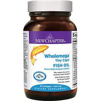 New Chapter Fish Oil Supplement - Wholemega Wild Alaskan Salmon Oil With Omega-3 + Vitamin D3 + astaxanthin + Sustainably Caught - 90 Ct Tiny Caps