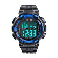 Fxbar, Men Sport Watch LED Screen Automatic Watch Analog Quartz Alarm Date Sports Wrist Watch(A)