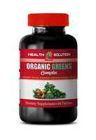 Cholesterol reducing Supplements - Greens Organic Complex - Dietary Supplement - Spinach Extract Supplements - 1 Bottle 60 Tablets