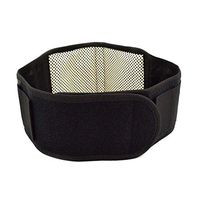 RZDJ Adjustable Waist Tourmaline Self Heating Magnetic Therapy Back Waist Support Belt Lumbar Brace Massage Band Health Care (Color : Black, Size : XL)