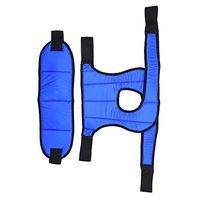 Huakii Adjustable Wheelchair Safety Harness, Wheelchairs Seat Leg Fixing Belt Brace Support(Blue)