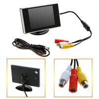 HDE Visual Reversing 3.5" Rear View LCD Monitor for Car Back Up Camera Screen TFT Dashboard Mount