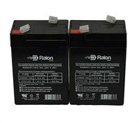Raion Power RG0645T1 6V 4.5Ah Replacement Emergency Light SLA Battery for Dual-Lite EDS - 2 Pack
