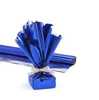 PMU Mylar Gift Wrap Roll, 24 Inches X 25 Feet, Dark Blue, Pkg/1