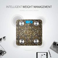 LYAOE Bluetooth Body Fat Scale Golden Color Your Design Smart Wireless Scale with LCD Display Measuring Body Weight Bmi and Health Digital Scale