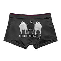 Nothin Butt Pugs Men's Bliss Modal Breathable Boxer Brief Cotton Underwear