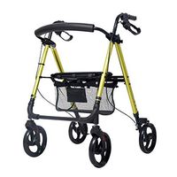 ZSMPY Senior Shopping cart Trolley Walker Travel Shopping cart can Push can sit Four-Wheel Folding Wheelchair ZS