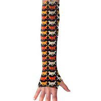 QG ZZX Trotting Golden Retrievers Unisex Compression Arm Sleeves UV Protection Performance Arm Sleeve - for Outdoor Sports Baseball,Basketball,Football (1 Pair)