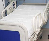 Atlas 1-Piece Contour Knitted Stretcher Sheet Jersey White 24x70 with 9" Pocket - Health Care, Hospitals, Clinics, Ambulances, Nursing Homes