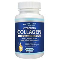 Beaver Brook Collagen Anti-Aging Formula Capsules Collagen 900mg + 5,000 mcg Biotin Promotes Healthy Hair, Skin, Nails, Joints, Tendons, Ligaments, and Bones; Non-GMO and Gluten-Free - 60 Capsules