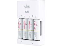 Fujitsu Ni-MH Battery Charger Kit with AA 2000mAh Rechargeable Batteries 4-Pack (Made in Japan)