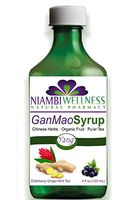 Niambi Wellness Natural Pharmacy GanMao Yang Elderberry Ginger Mint Tea Syrup with Chinese Herbs, Organic Fruit and Pu'er Tea Concentrated for Cough and Throat 4oz