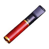 Red Sandalwood Wooden 7cm Short Cigarette Filter Holder , Reusable with Three-Layer Microporous Multi-Filtering, Reduce Nicotine, Tar, Fits Regular 8mm 6mm Dia Cigarette, Gift For Men Women Friends