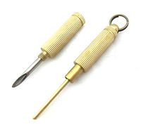 CiGuru CP029 Cigar Piercer Cigar Punch Cutter Holder with Ejector and Key Ring Attachment