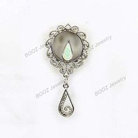 Ear Plug - 2016 New Fashion Opal Dangle Silver Stainless Steel Ear Plugs Flesh Tunnels Body Jewelry Sell by Pair