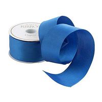 Caspari Solid Royal Blue Satin Wired Ribbon - Three 27 Ft. Spools
