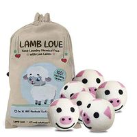 Wool Dryer XL 100% Organic New Zealand Sheep's Wool Fabric Softener Balls, 6 PackPig