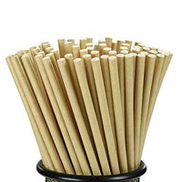 [100pack] longzon Kraft Paper Straws, Biodegradable Dye-Free Drinking Straws for juice, Restaurants, Birthday, Wedding, Bridal/Baby Shower Decorations