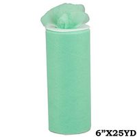 5pcs of 6" x 25 Yards Wedding Tulle Roll for Favors Pew Bows Decorations (Mint) nkKN289