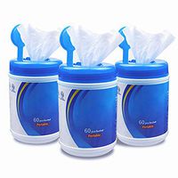 3PCS Portable Disinfectant Wipes, Cleaning Wipes Antiseptic Cleaning Sterilization Wipes Wet Wipes for Home Office Car Use, 60 Sheets/Pack