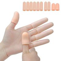 ZSHBM Gel Finger Cots10 PCS Finger Protector Support Finger Sleeves Great for Trigger Finger, Hand Eczema, Finger Cracking, Finger Arthritis.