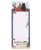 Nuttn' Butt Fishn' Magnetic Animal Print Notepad by LazyOne | 50 Easy Tear Off Sheets Of Paper (ONE SIZE)