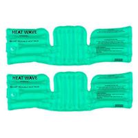 HEAT WAVE Instant Reusable Heat Packs- Back/Shoulder/Neck (6 x 18”), Reusable Heat Pack for Muscle Aches 2-Pack, Pain Relief, Click Heat - Made in USA