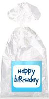 Crazy Cool Blue Happy Birthday Party Favor Bags with Ties - 12pack