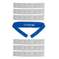 Blue Ice Wraptor Bandana, Keep Your Neck, Head, and Joints Cool, One Size Fits All, Fits Ice Packs up to 2.5” x 15”, Includes 6 ThemaFreeze Inserts (6 x 1 Cell: 2.5" x 15")