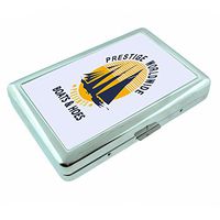 Boats & Hoes Step Bros Funny Metal Silver Cigarette Case Holder Wallet RFID-blocking