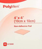 PolyMem Cloth Wound Dressings, Non-Adhesive, 4" x 4", Box of 15