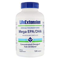 Life Extension Omega-3 Twice as much EPA & DHA as many commercial fish oils 120 softgels