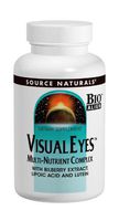 Source Naturals Visual Eyes Dietary Supplement - Multi-Nutrient Complex with Bilberry Extract, Lipoic Acid and Lutein - 120 Tablets