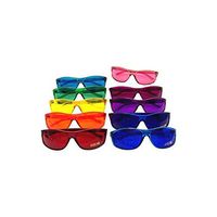 Color Therapy Glasses Pro Style Set of 10 Colors, Poker Sunglasses [Also Available in Set of 7 or 9]