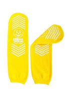 XXXL Slip Stopping Terrycloth Socks (Double Tread) (Extra Wide Bariatric) (Yellow) (3 Pairs)