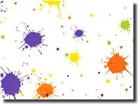 Colorful Splatter Tissue Paper - Large 20" x 30" Sheets (48)