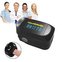 Fingertip Pulse Oximeter (Oximetro), Blood Oxygen Saturation Monitor for Pulse Rate, Heart Rate Monitor and SpO2 Levels - Large LED Display Portable Oximeter with Alarm & Lanyard