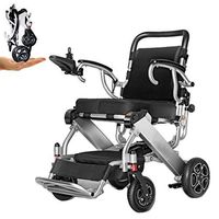 Chunse Power Wheelchair 2019 New Electric Wheelchair Folding Lightweight Heavy Duty Electric Power Motorized Wheelchair (Silver)
