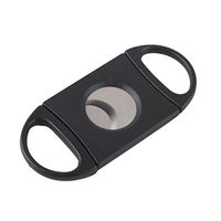 Useful nice Plastic black Pocket Double Blades Tobacco Cigar Cutter Knife Scissors Stainless Steel